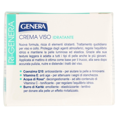 Genera Ri-Genera Crema Viso Q10 Idratante 50 ml